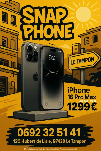 Vente Iphone 16 Pro Max au Tampon, Tampon, Snap Phone