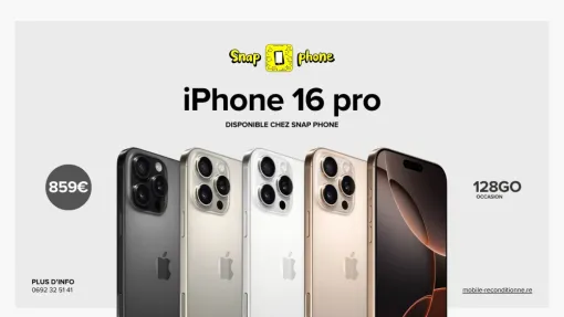 📱 iPhone 16 Pro – Disponible chez Snap Phone !, Le Tampon, Snap Phone