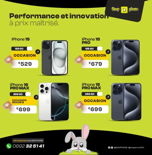 🐣 Offre Spéciale Pâques : Les meilleurs smartphones à prix exceptionnel chez Snap Phone, Le Tampon, Snap Phone