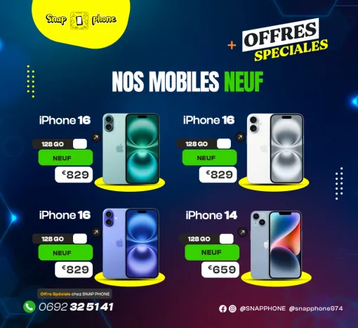 Offres Spéciales - Nos mobiles neufs, Le Tampon, Snap Phone